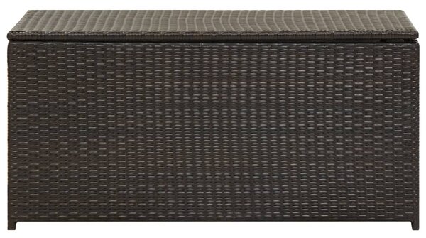 Zahradní úložný box z polyratanu 100 x 50 x 50 cm hnědý