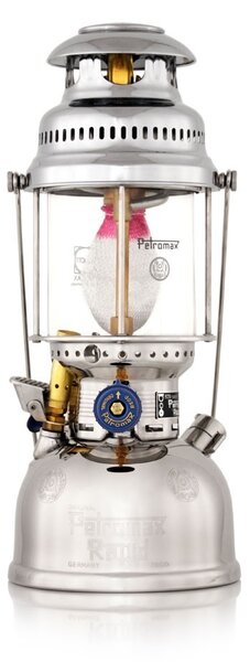 Petromax petrolejová lampa HK500 - pochromovaná mosaz