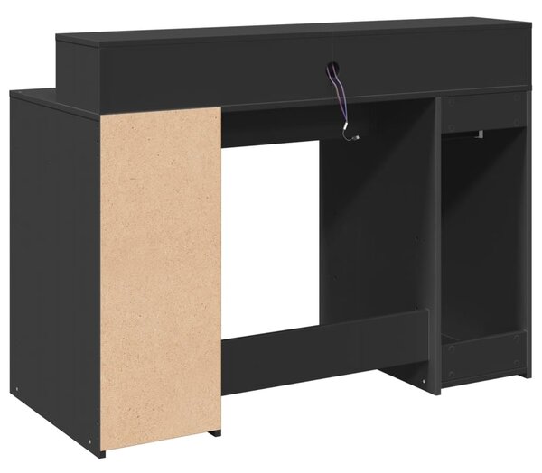 Psací stůl s LED světly černý 120 x 55 x 91 cm kompozitní dřevo 3309412