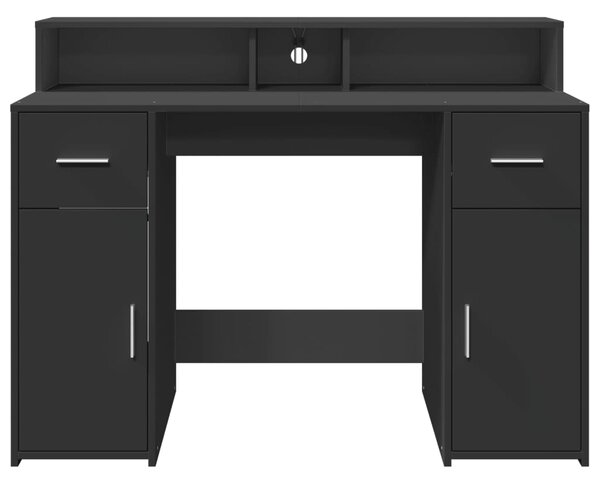 Psací stůl s LED světly černý 120 x 55 x 91 cm kompozitní dřevo 3309412