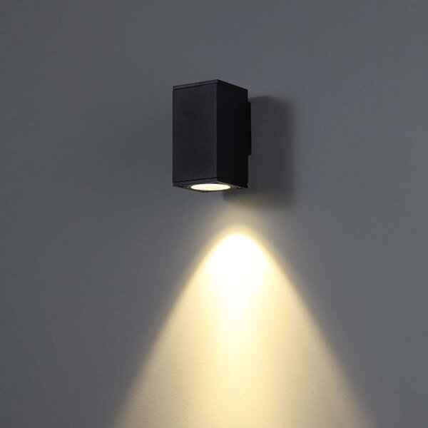 Luca square LED nástěnné svítidlo IP65 Ra>90 ⌀100mmDolu