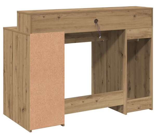 Psací stůl s LED dub artisan 120 x 55 x 91 cm kompozitní dřevo 3309419
