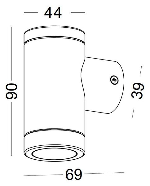 Aurelia LED nástěnné svítidlo IP65 Ra>90 Dolu