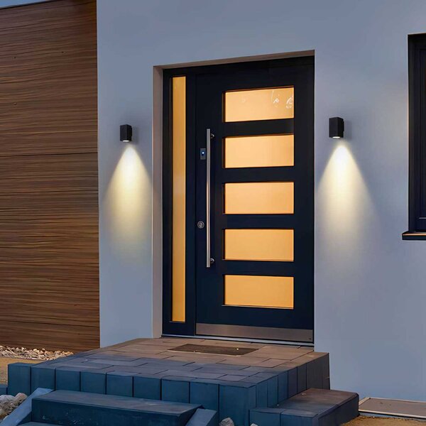 Luca square LED nástěnné svítidlo IP65 Ra>90 ⌀100mmDolu