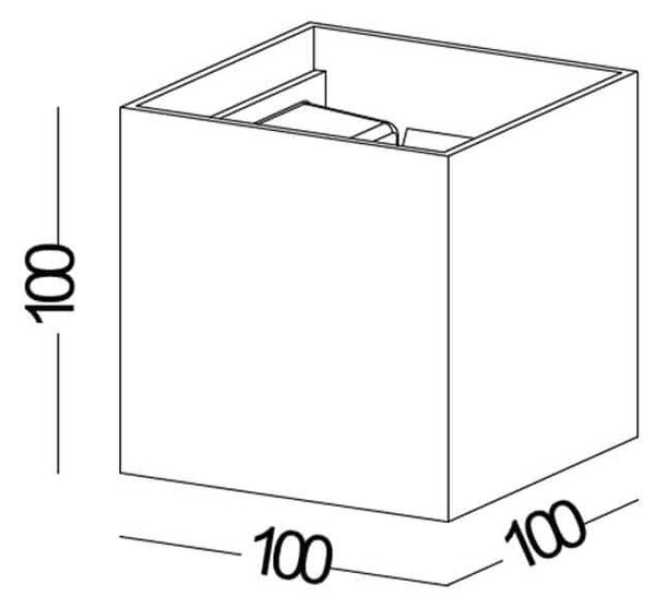 Cube LED nástěnné svítidlo IP65 nastavitelný úhel Bílá