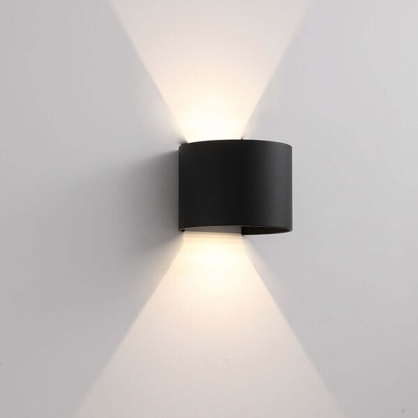 Chiara LED nástěnné svítidlo IP65 nastavitelný úhel Černá
