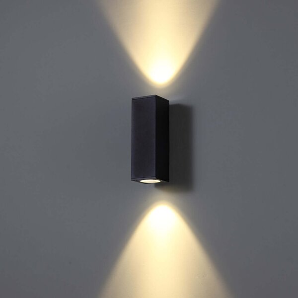 Luca square LED nástěnné svítidlo IP65 Ra>90 ⌀100mmDolu