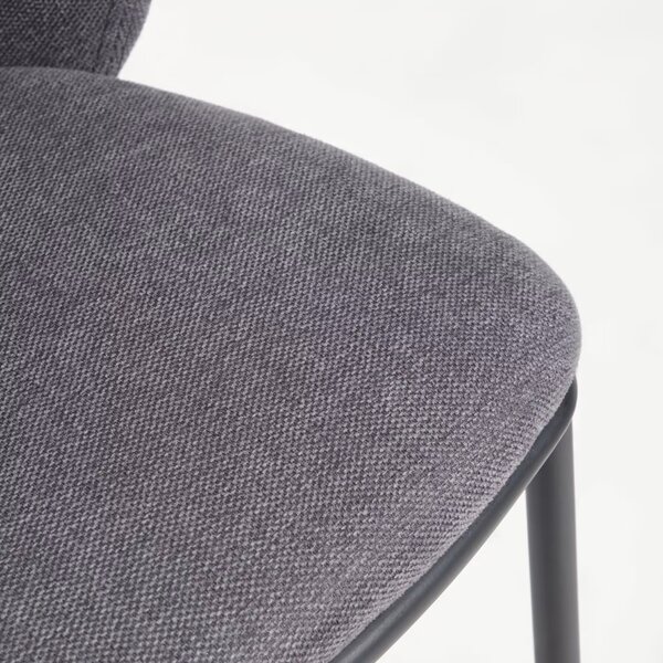 Kave Home Tmavě šedá barová židle Ciselia 65 cm