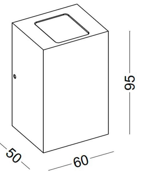 Cubic Low Angle LED nástěnné svítidlo IP65 Dolu