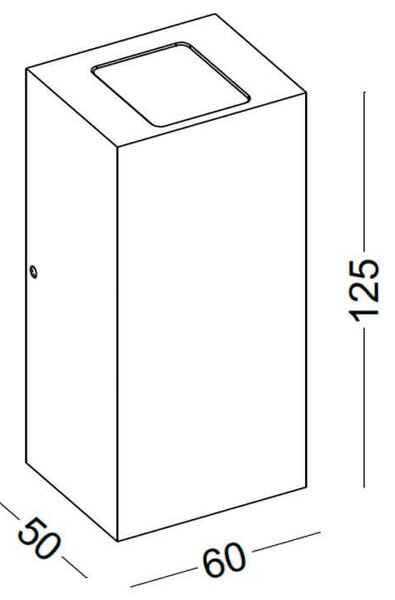 Cubic Low Angle LED nástěnné svítidlo IP65 Dolu