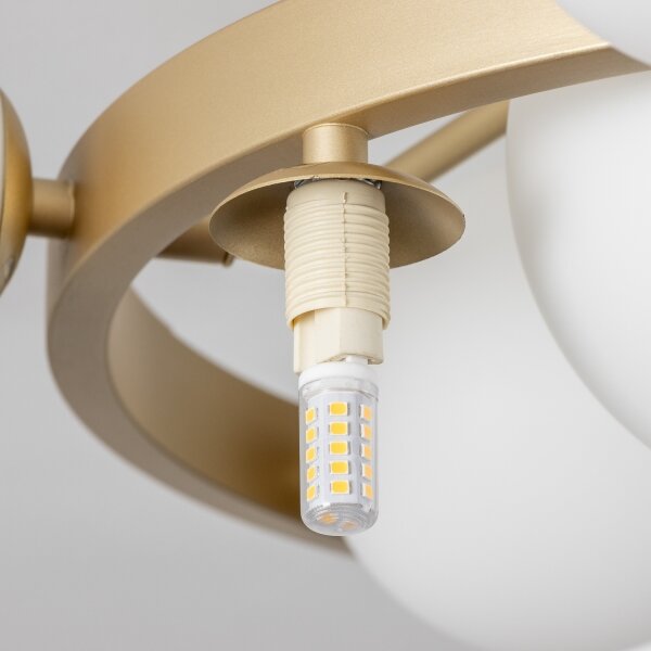 Brilagi - LED Přisazený lustr MILLA 10xG9/3W/230V zlatá/bílá