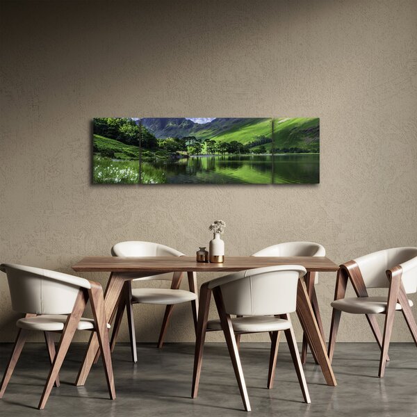 Obraz - Krajina s jezerem (170x50 cm)