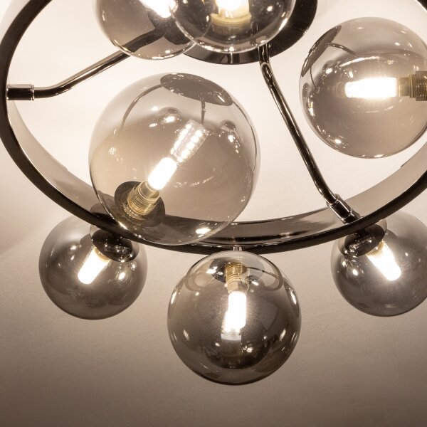 Brilagi - LED Přisazený lustr MILLA 10xG9/3W/230V černý chrom/kouřová