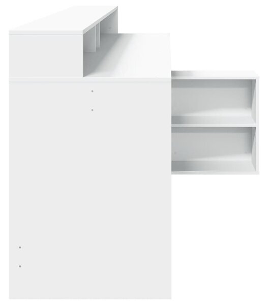 Psací stůl s LED světly bílý 200 x 104 x 91 cm kompozitní dřevo 3309465