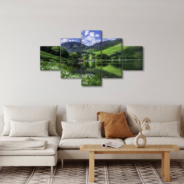 Obraz - Krajina s jezerem (125x70 cm)