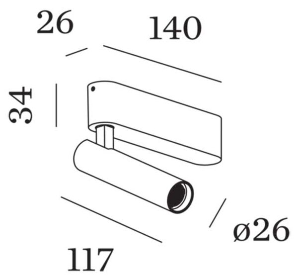 Wever and Ducré Match 1.0 LED přisazené svítidlo 3000KČerná