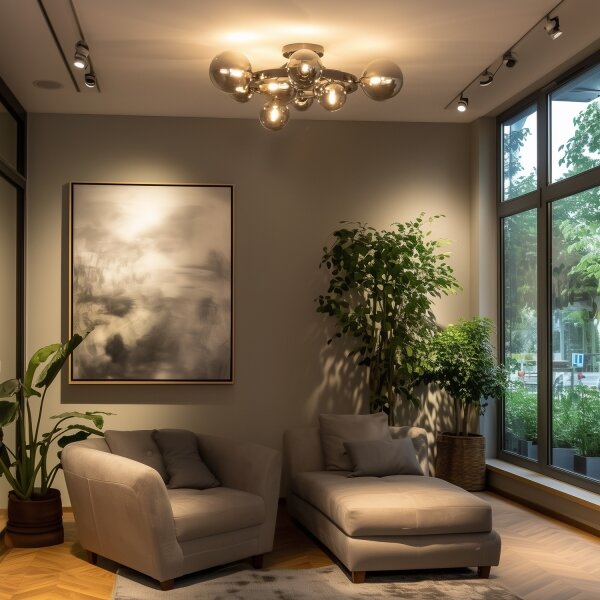 Brilagi - LED Přisazený lustr MILLA 10xG9/3W/230V černý chrom/kouřová