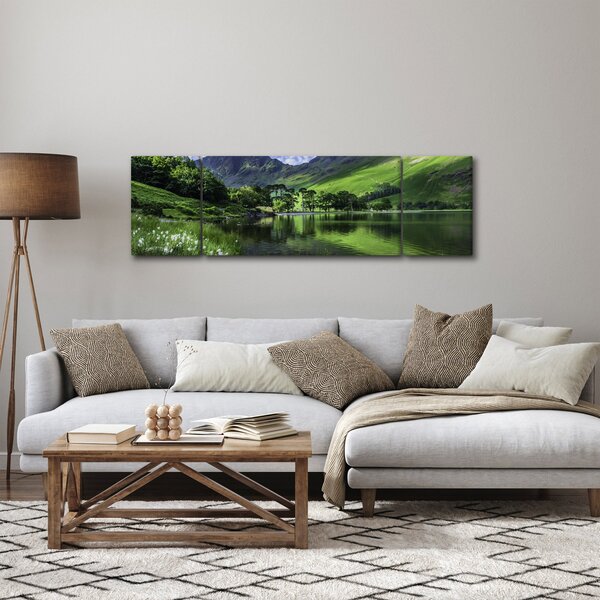Obraz - Krajina s jezerem (170x50 cm)