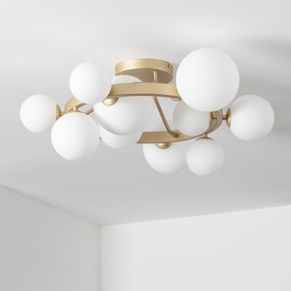 Brilagi - LED Přisazený lustr MILLA 10xG9/3W/230V zlatá/bílá