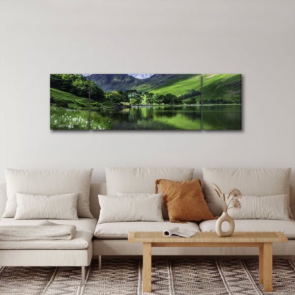 Obraz - Krajina s jezerem (170x50 cm)