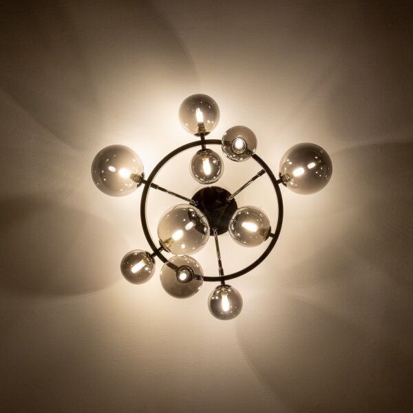 Brilagi - LED Přisazený lustr MILLA 10xG9/3W/230V černý chrom/kouřová