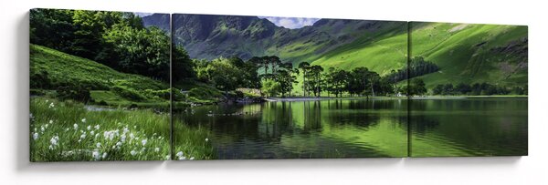 Obraz - Krajina s jezerem (170x50 cm)