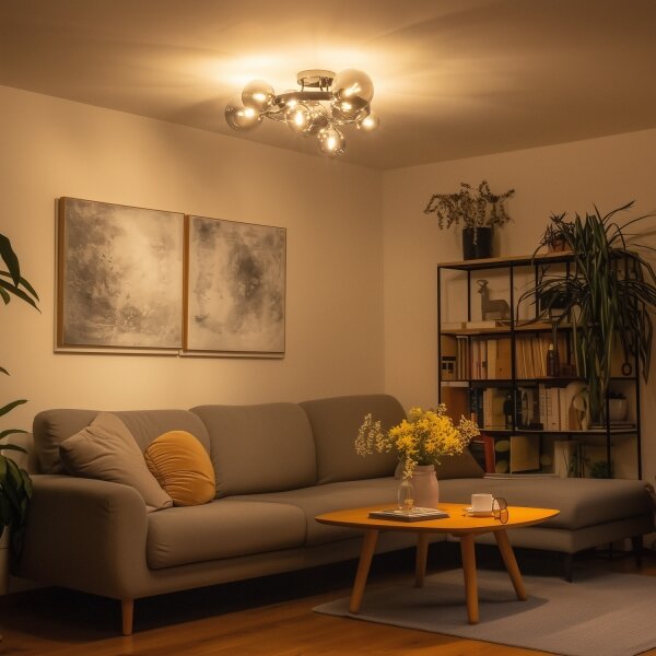 Brilagi - LED Přisazený lustr MILLA 10xG9/3W/230V černý chrom/kouřová