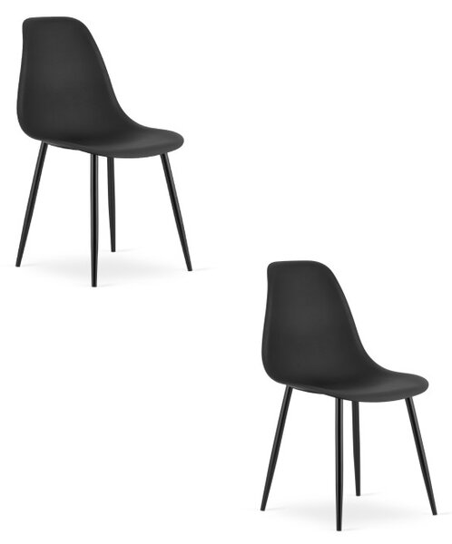 Set dvou jídelních židlí WAT černý - černé nohy (2 ks)