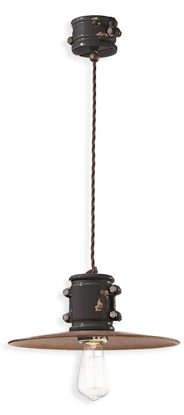 Ferroluce Závěsné retro svítidlo URBAN, Ø 26 cm, 1xE27 Barva: Černá