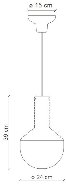 Ferroluce Závěsné svítidlo SELARON, v. 39 cm, 1xE27 Barva: Modrá