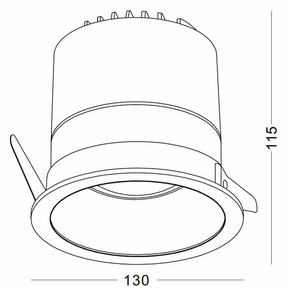 Spotlight LED zápustné kulaté svítidlo Ra90 ⌀ 63mm - 5W