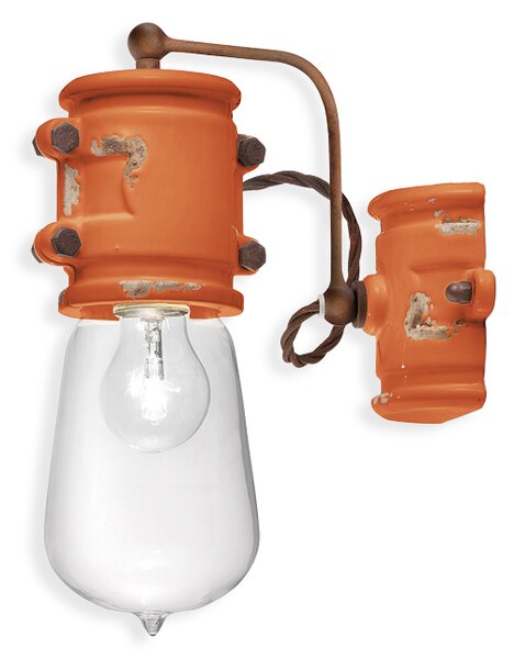 Ferroluce Nástěnné retro svítidlo URBAN, v. 30 cm, 1xE27 Barva: Bílá