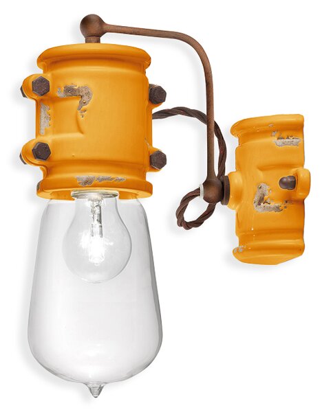 Ferroluce Nástěnné retro svítidlo URBAN, v. 30 cm, 1xE27 Barva: Bílá