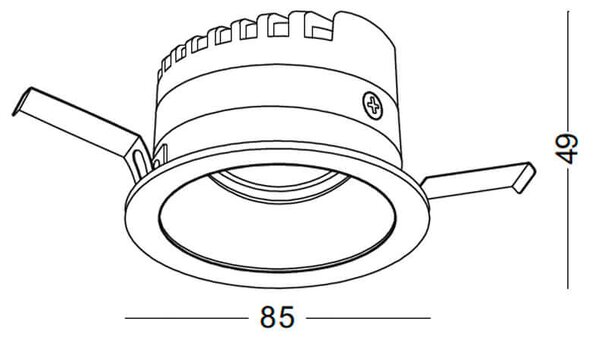 Superslim Spotlight LED zápustné kulaté svítidlo Ra90 ⌀ 63mm - 5W