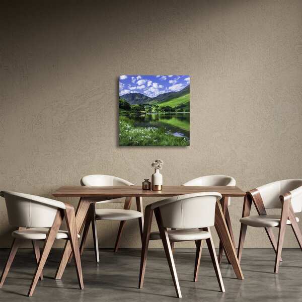 Obraz - Krajina s jezerem (30x30 cm)