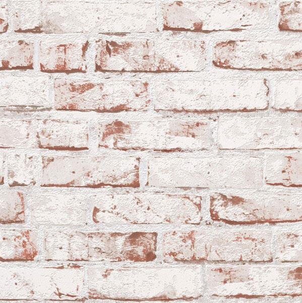 Vliesové tapety na zeď Wood´n Stone 90781-3, cihla červená s bílým nátěrem, rozměr 10,05 m x 0,53 m, A.S.Création