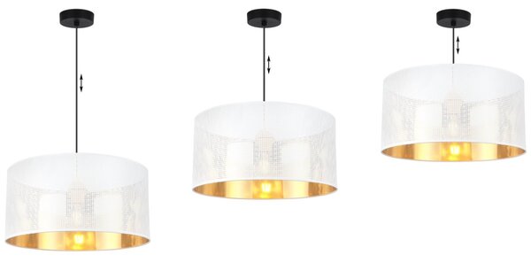 Závěsné svítidlo Asti0, 1x bílé PVC stínítko, (fi 40cm), g, b