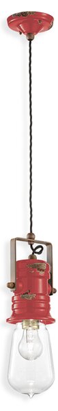 Ferroluce Závěsné retro svítidlo URBAN, v. 37 cm, 1xE27 Barva: Černá