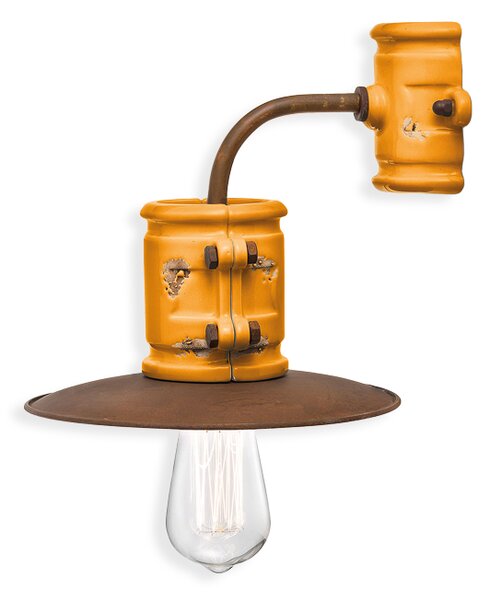 Ferroluce Nástěnné retro svítidlo URBAN, š. 28 cm, 1xE27 Barva: Žlutá
