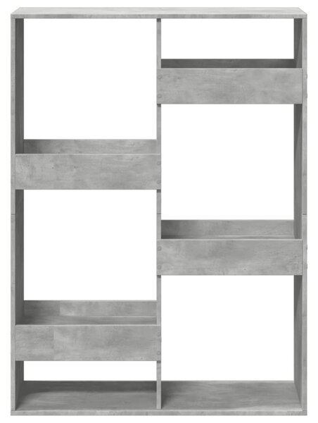 Dělicí stěna betonově šedá 100 x 33 x 135 cm kompozitní dřevo 3309558