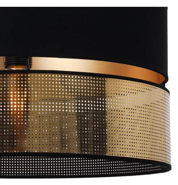 Závěsné svítidlo Asti2, 1x PVC/černé textilní stínítko, (fi 40cm), g, b