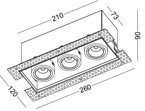 Grille Spotlight Trimless LED zápustné svítidlo natáčecí Single - 12W