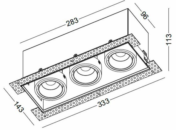 Grille Spotlight Trimless LED zápustné svítidlo natáčecí Single - 12W