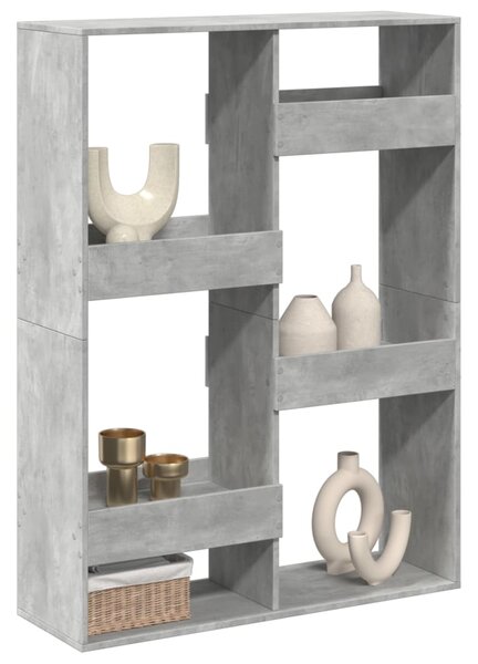Dělicí stěna betonově šedá 100 x 33 x 135 cm kompozitní dřevo 3309558