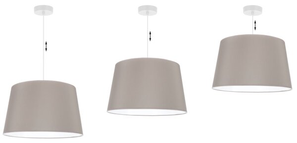Závěsné svítidlo Gaja, 1x béžové textilní stínítko, (fi 44cm), w