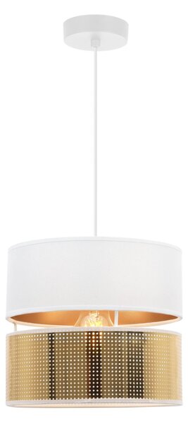 Závěsné svítidlo Asti2, 1x PVC/bílé textilní stínítko, (fi 20cm), g, w