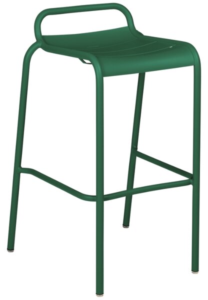 Tmavě zelená kovová barová židle Fermob Luxembourg 79 cm