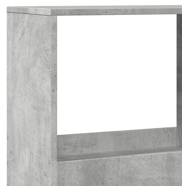 Dělicí stěna betonově šedá 100 x 33 x 175 cm kompozitní dřevo 3309576