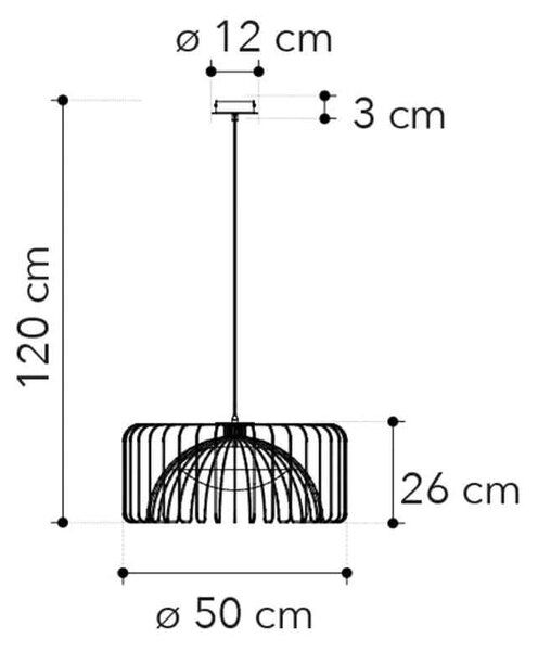 Faneurope Cougar LED závěsné drátěné svítidlo Černá