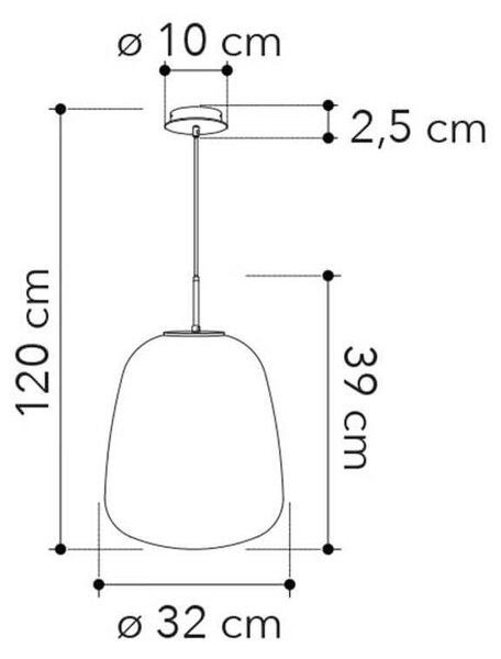 Faneurope Tolomeo E27 závěsné svítidlo Ø 35cm